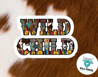 Wild Child Western Decal Sticker // Cowgirl Sticker