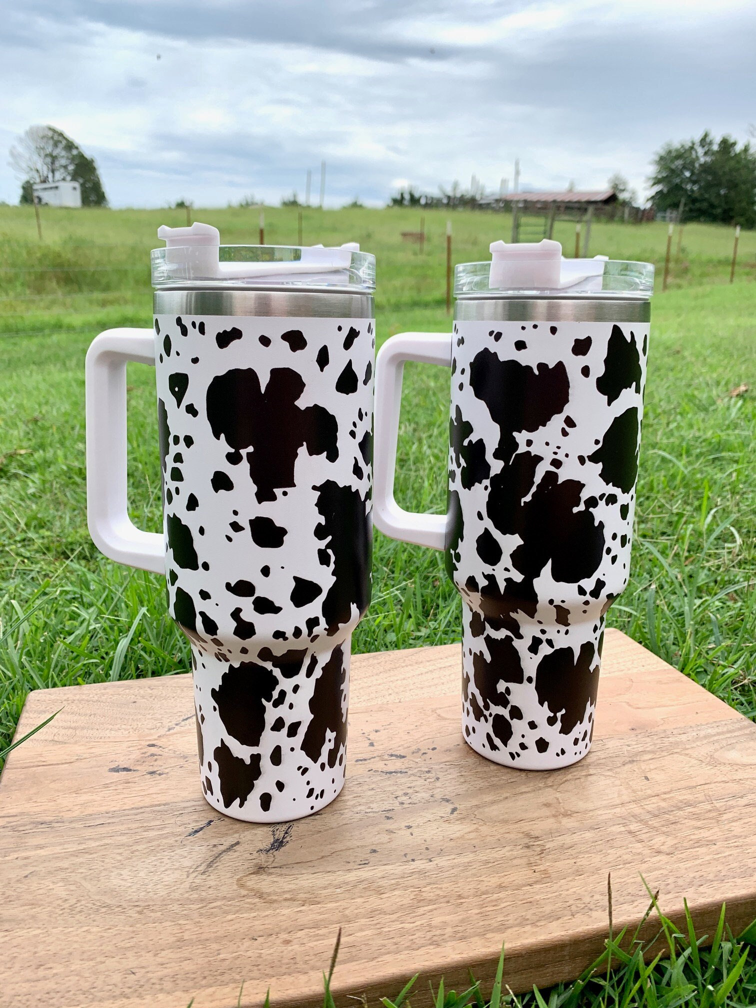 Cow Print Tumbler With Lid And Straw Stainless Steel 20oz Cow Skinny Tumbler  Insulated Cow Print Cups Water Bottle Coffee Tumbler Travel Mug Gifts For