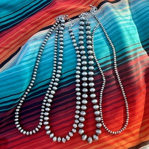 Western Faux Navajo Pearl Choker Necklace immagine 1