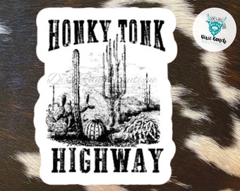 Honky Tonk Highway Western Decal Sticker