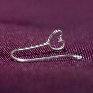 Sterling Silver Heart Nose Cuff | Dainty Clip On Fake Nose Ring Non Piercing Hoop
