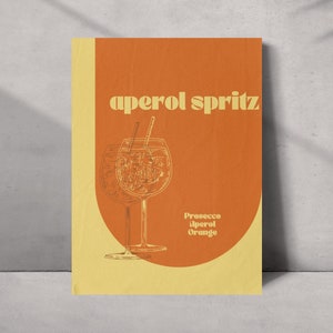 Descarga instantánea Impresión retro Aperol Spritz