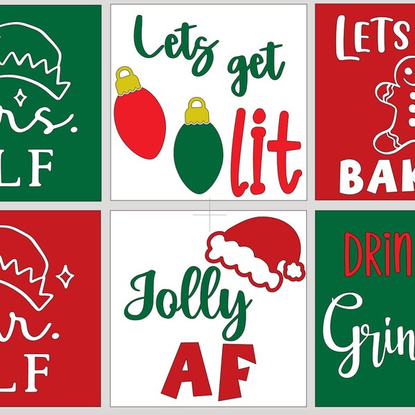 CUSTOM Christmas Can Coolers