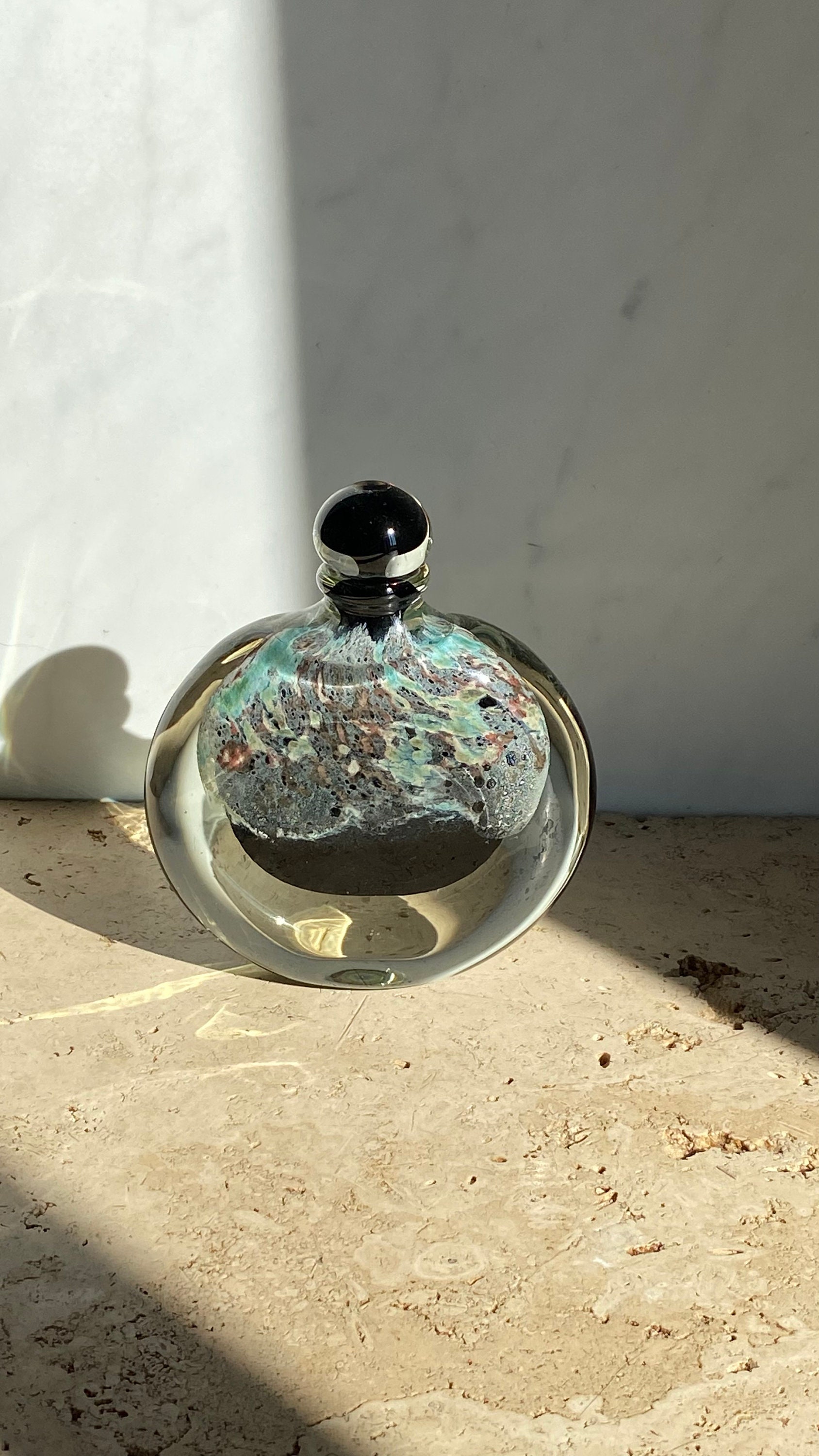Rare Vase Flacon En Verre