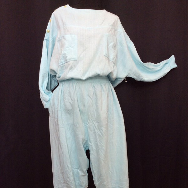 1980's Vintage Soft Sweat Suit HIP HOP JUMPSUIT Overall Hammer Pants X L