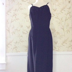 1950s Vintage Little Black WIGGLE Dress LBD Cocktail Party Dress