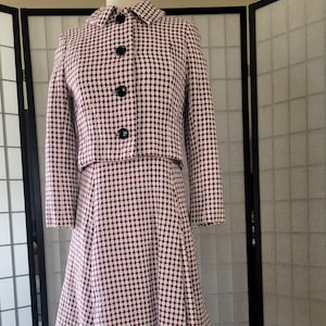1960s Mod Vintage Designer Mini Dress Suit Elinor Simmons for Malcom Starr