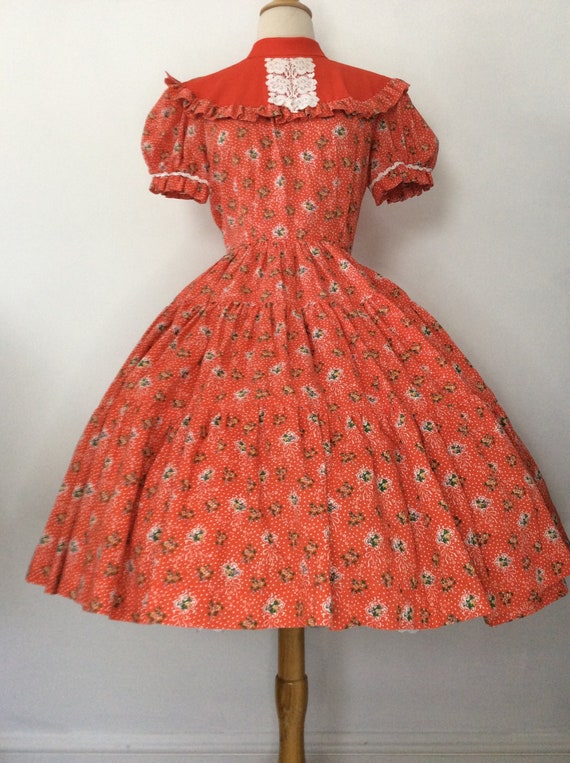 1950s VINTAGE ROCKABILLY Full Circle Fit & Flare … - image 1