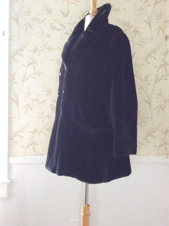 1960s 1970s Mod Vintage Chubby Faux Fur Double Br… - image 3