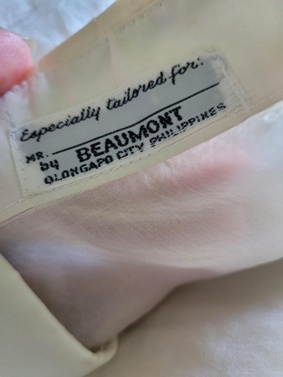 1970s Vintage BARONG TAGALOG FILIPINO Embroidered… - image 6