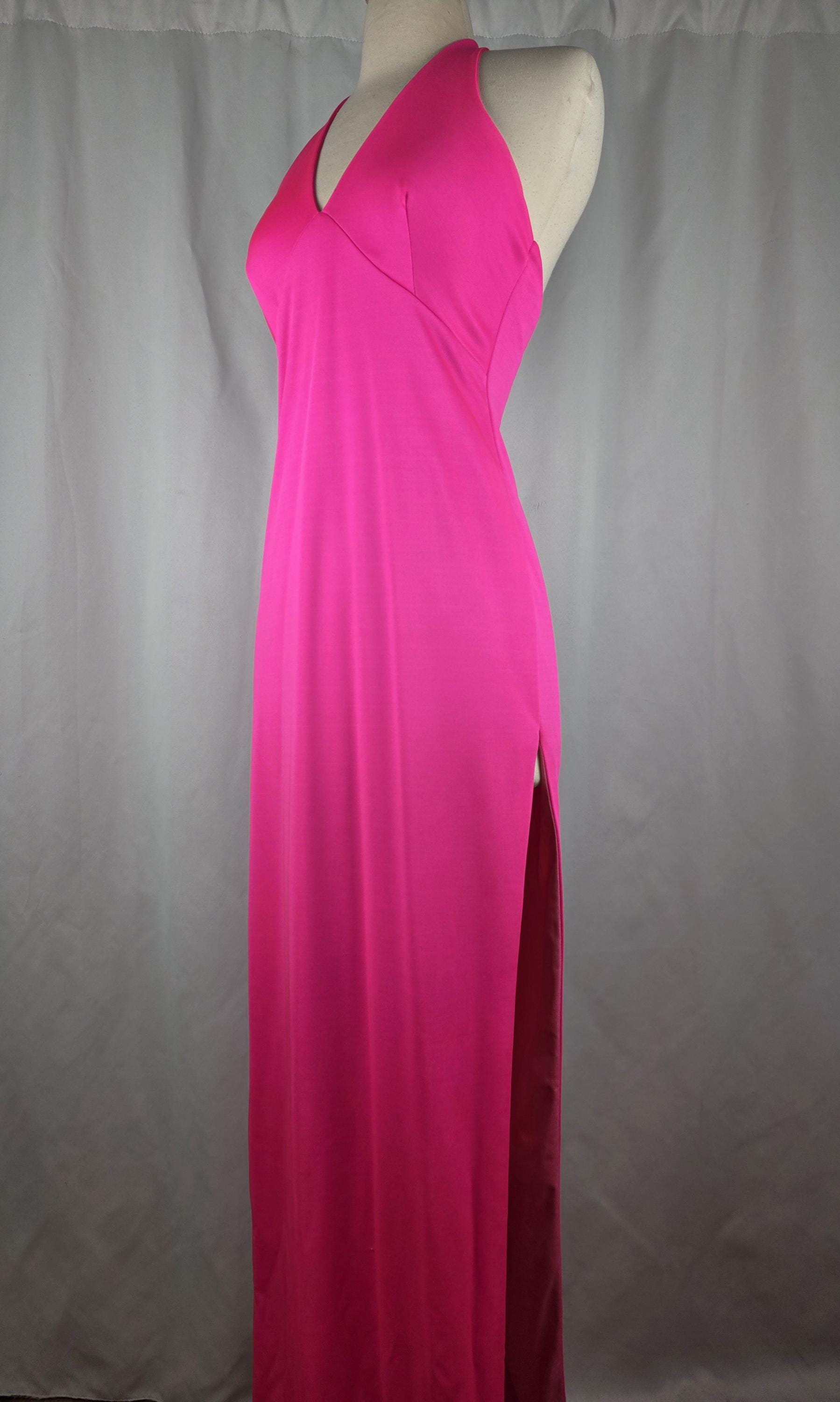 Hot Pink Maxi Dress - Etsy