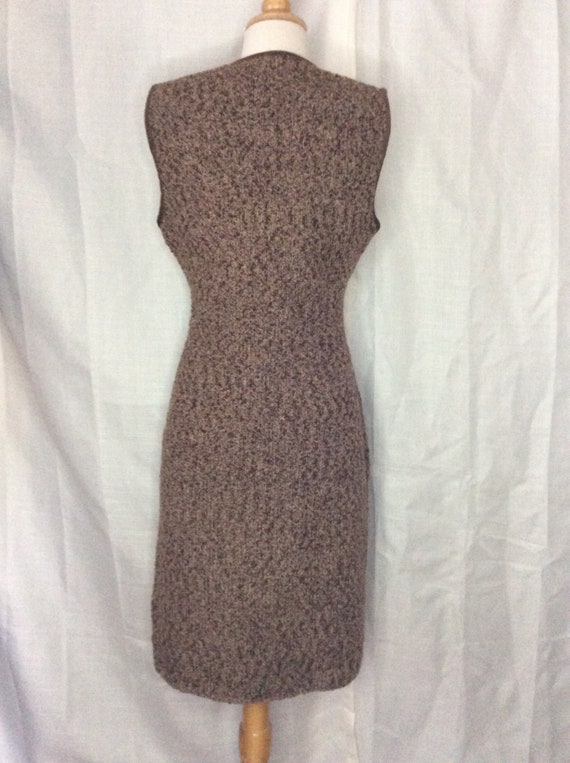 1950s 1970's VINTAGE Nubby Sweater Knit Wiggle Dr… - image 3