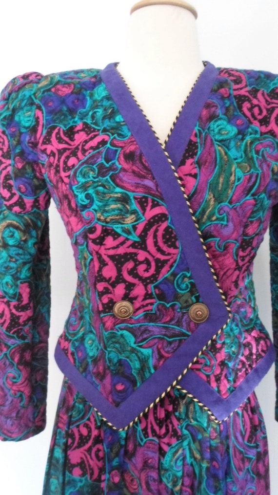 1980s does 1940s VINTAGE Dress Suit STATEMENT Sho… - image 2