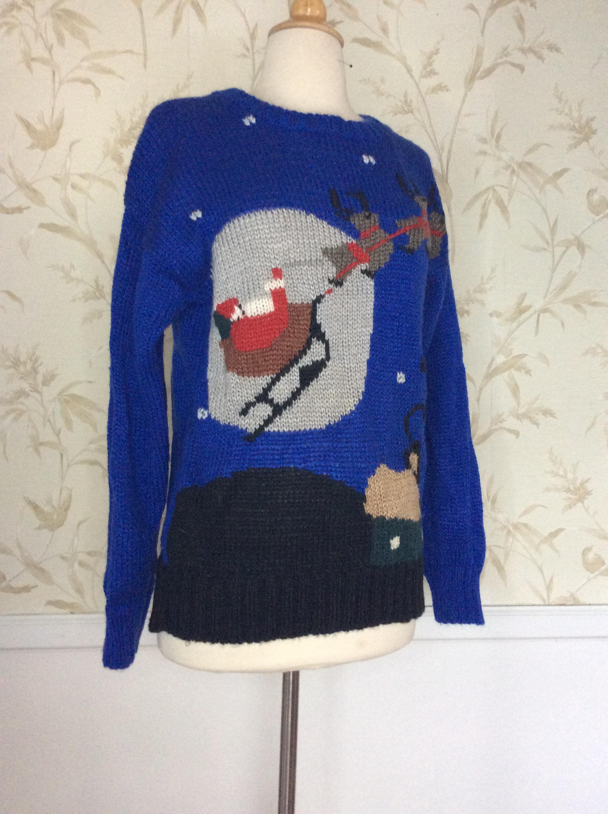 ニット/セーター france vintage reindeer knit. 70s Reindeer Sweater - Etsy