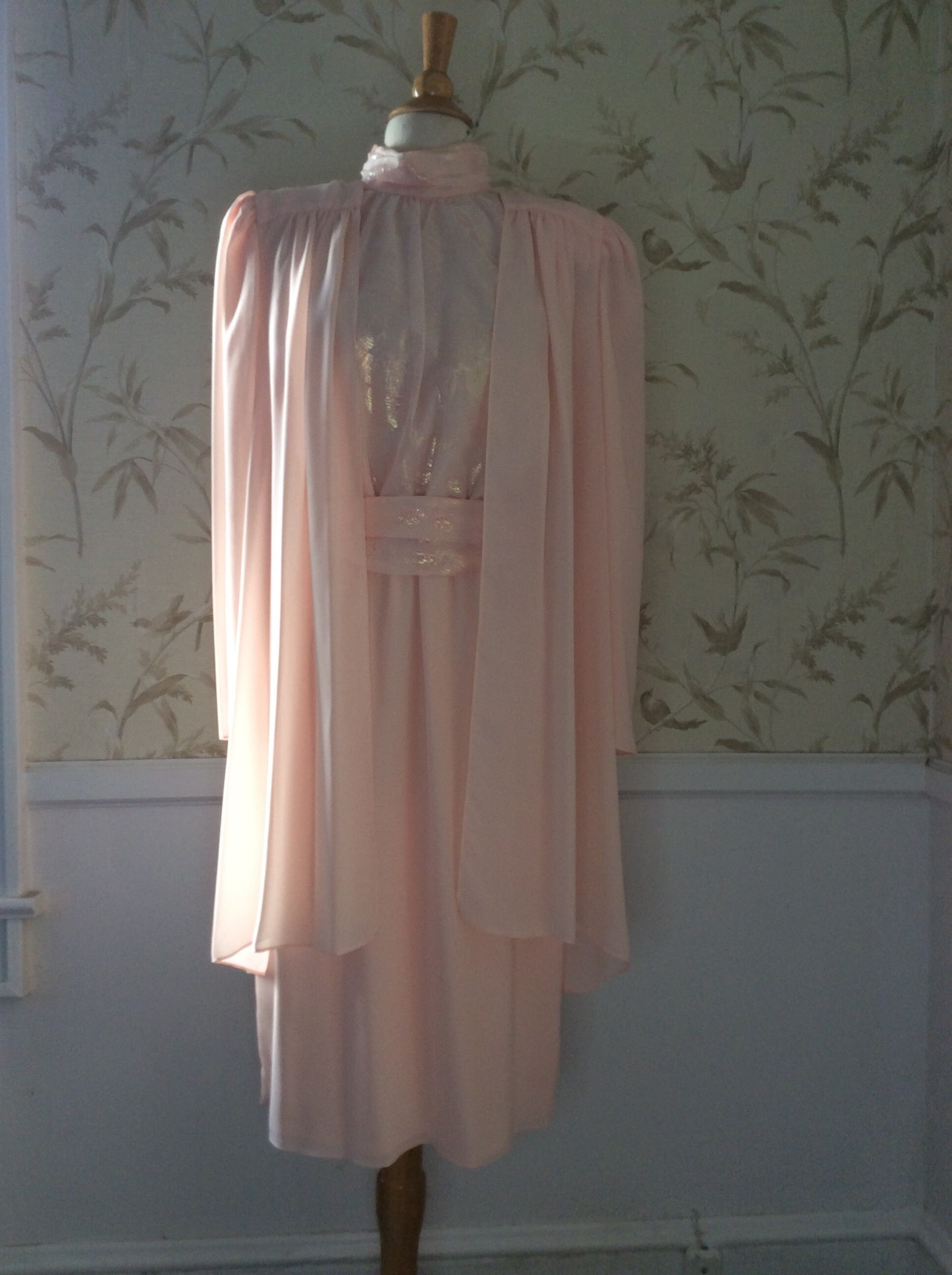 Dynasty 1960s Pink Silk Wrap Jacket and Cigarette Pant Set main image 1