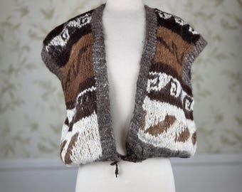 Vintage Artisan Alpaca Knit Sweater Vest NEW
