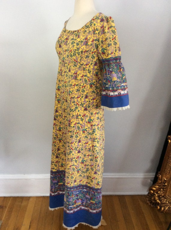 1970's VINTAGE BOHEMIAN Hippy ETHNIC Festival Pea… - image 6