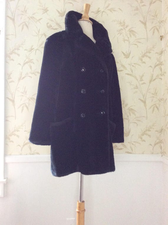1960s 1970s Mod Vintage Chubby Faux Fur Double Br… - image 2