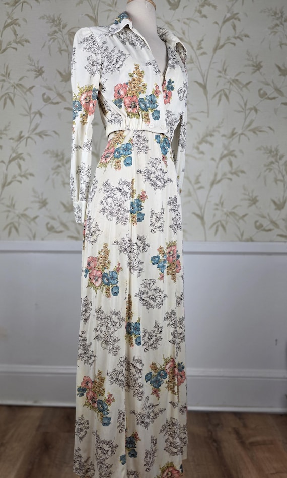 1970s Vintage Slinky Halter Dress with Matching Bolero Jacket