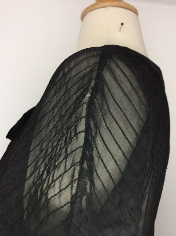 RARE 1940s VINTAGE Sheer Voile Pin Tucked WW2 Era… - image 10