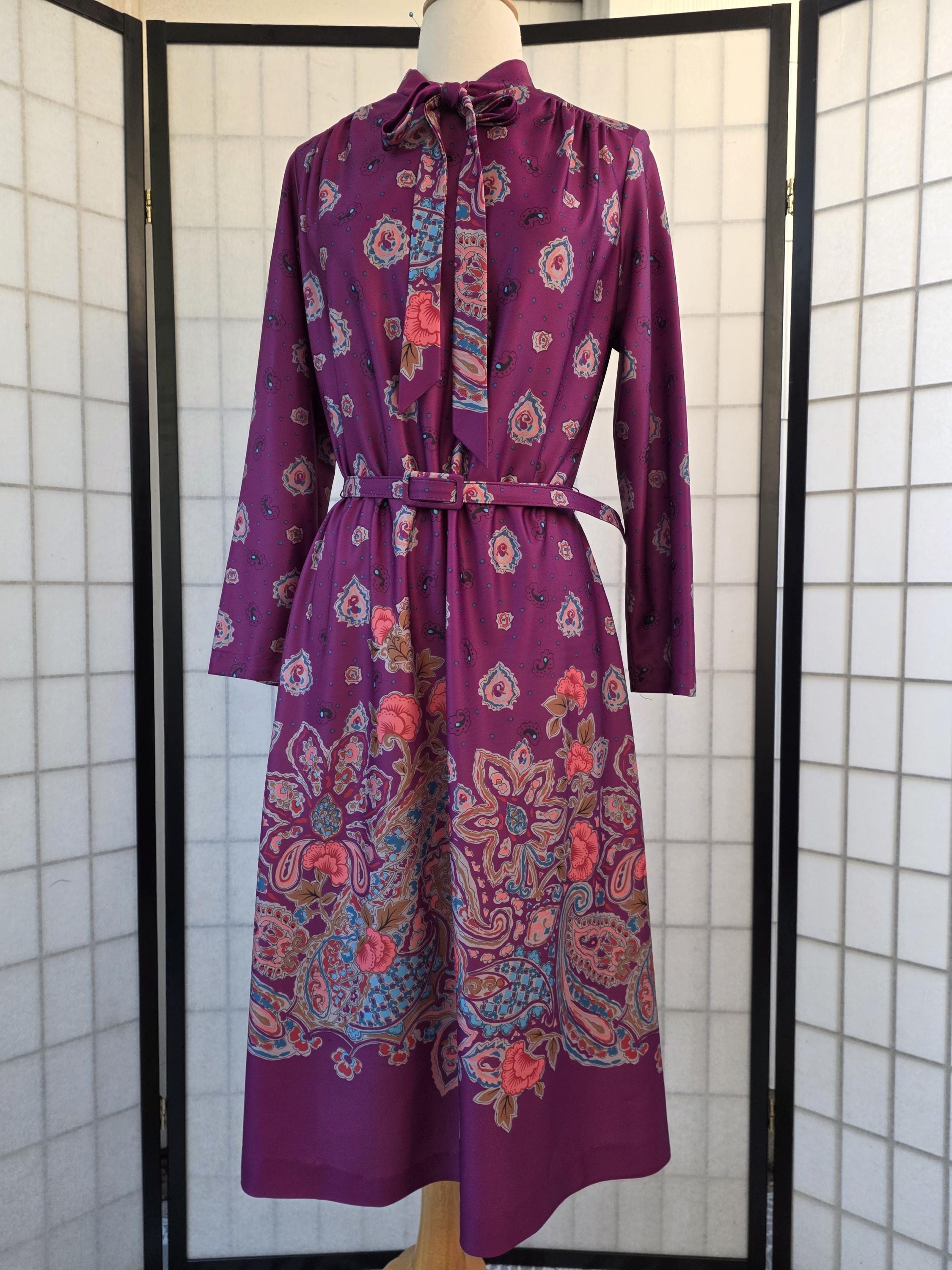 【LOULOUSEOUL】Paisley Flower Mix Dress (Purple) Paisley Flower Mix Dress (Purple) - LOULOUSEOUL