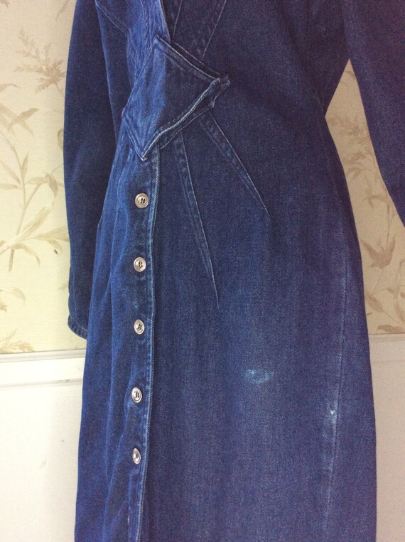 1980s does 1940s Vintage Cinch Waist Denim PUNK R… - image 7