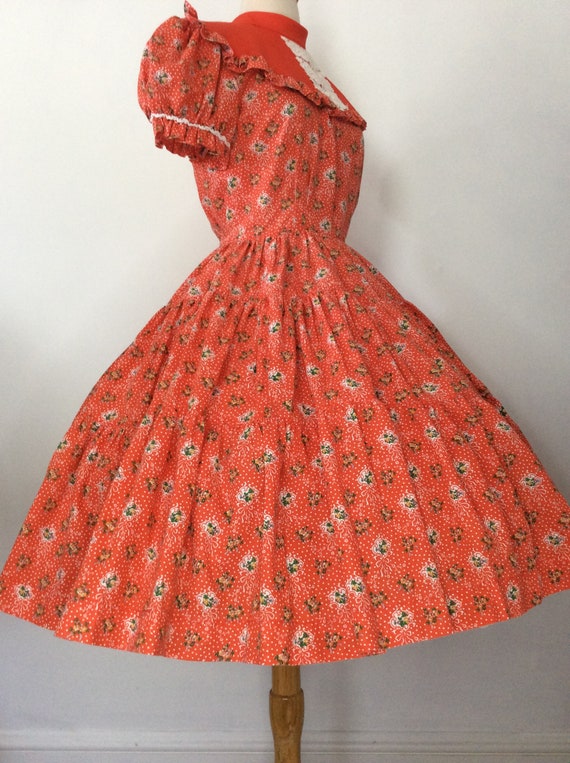 1950s VINTAGE ROCKABILLY Full Circle Fit & Flare … - image 2