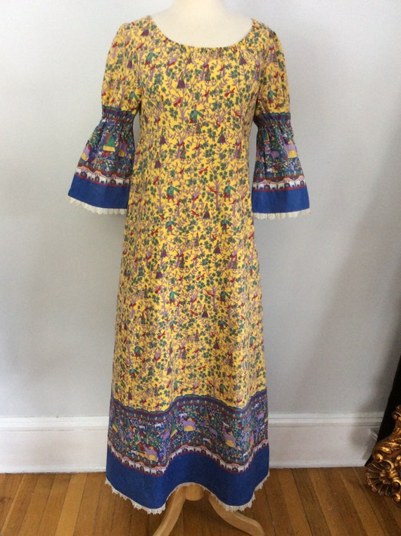 1970's VINTAGE BOHEMIAN Hippy ETHNIC Festival Peasant… - Gem