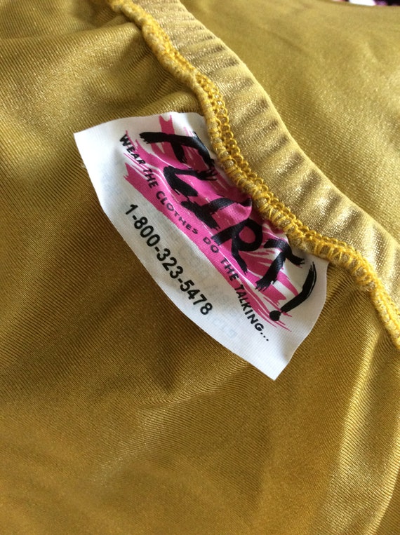 1980s Vintage Shimmery DISCO CLUB Gold Lycra Band… - image 6