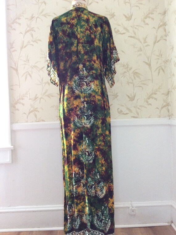 1970s VINTAGE Batik Block Dyed Dashiki Kaftan BOHEMIA… - Gem