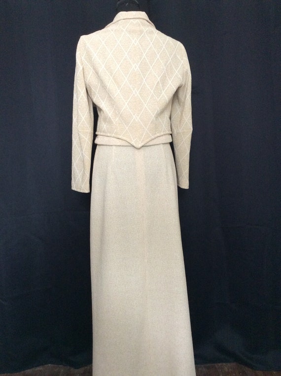 1970's VINTAGE OOAK Maxi Dress Suit Bolero Jacket… - image 3