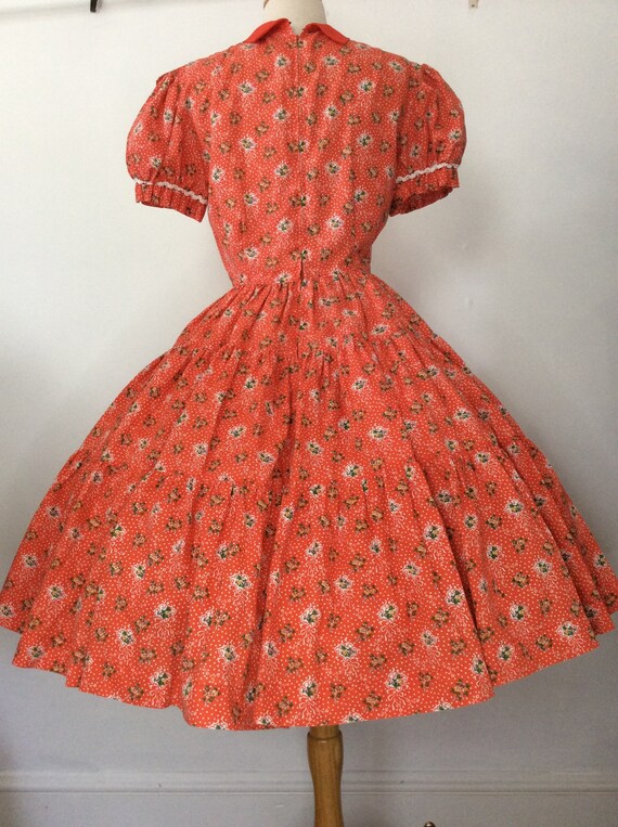 1950s VINTAGE ROCKABILLY Full Circle Fit & Flare … - image 3