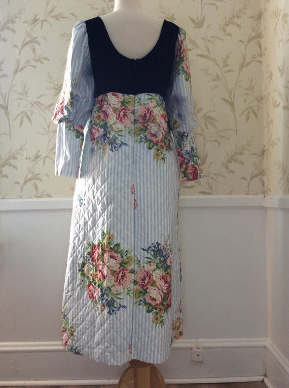 1970s Mignon Dress with a Corset Laced Bodice