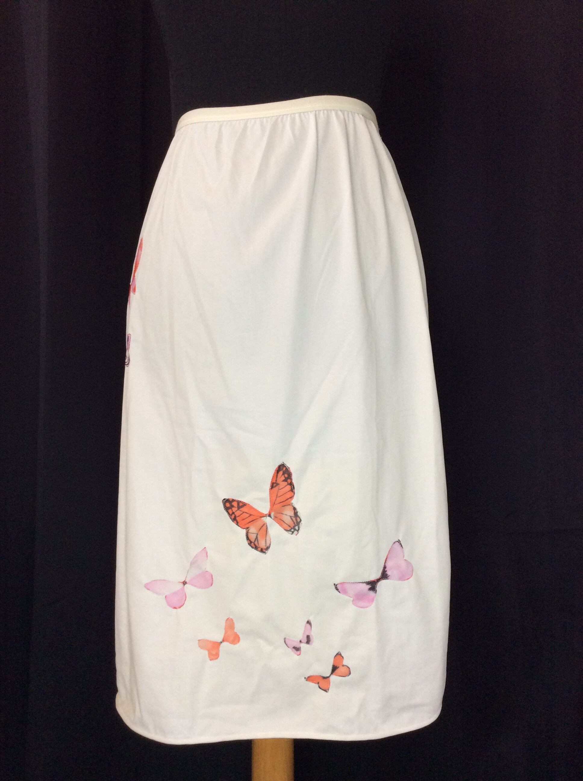 Vintage 50s, white, nylon, full slip, Vanity Fair, size 36, nylon tricot, lots o