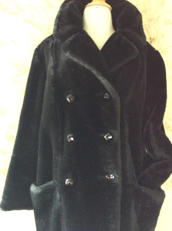1960s 1970s Mod Vintage Chubby Faux Fur Double Br… - image 6