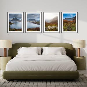 Gallery wall | Norway | Lofoten | Vaeroy | Reine | Art Print | Original photography | Nature | Dry | Winter | Water | Sunset | Abstract