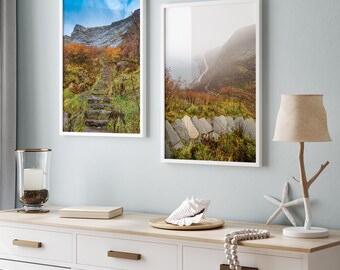 Combo | Duo | Norway | Lofoten | Reine | Landscape | Colours | Art Print | Original photography | Nature | Fjords | Lake | Sunset