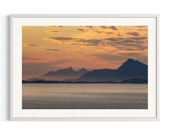 Norway | Hovdsundet | Sea | Colours | Art Print | Original photography | Nature | Beach | Midnight sun | Aerial | Drone | Sunrise | Sunset