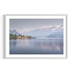 Fjords | Norway | Lofthus | Reflection | Art Print | Original photography | Nature |  Mountains | Snow