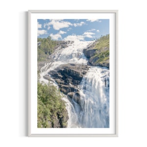 Norway | Lofthus | Waterfall | Art Print | Original photography | Nature | Water | Cascade | Mountains