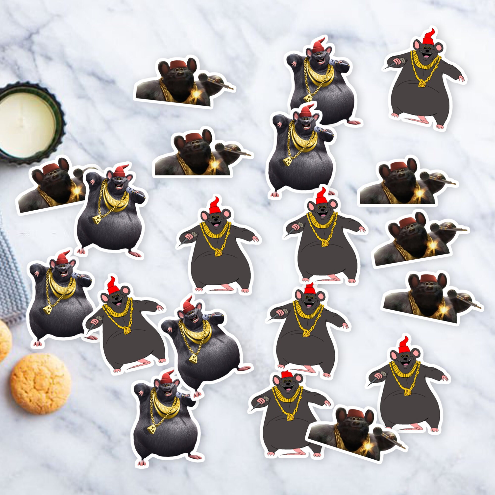 Biggie Cheese Meme Stickers for Sale