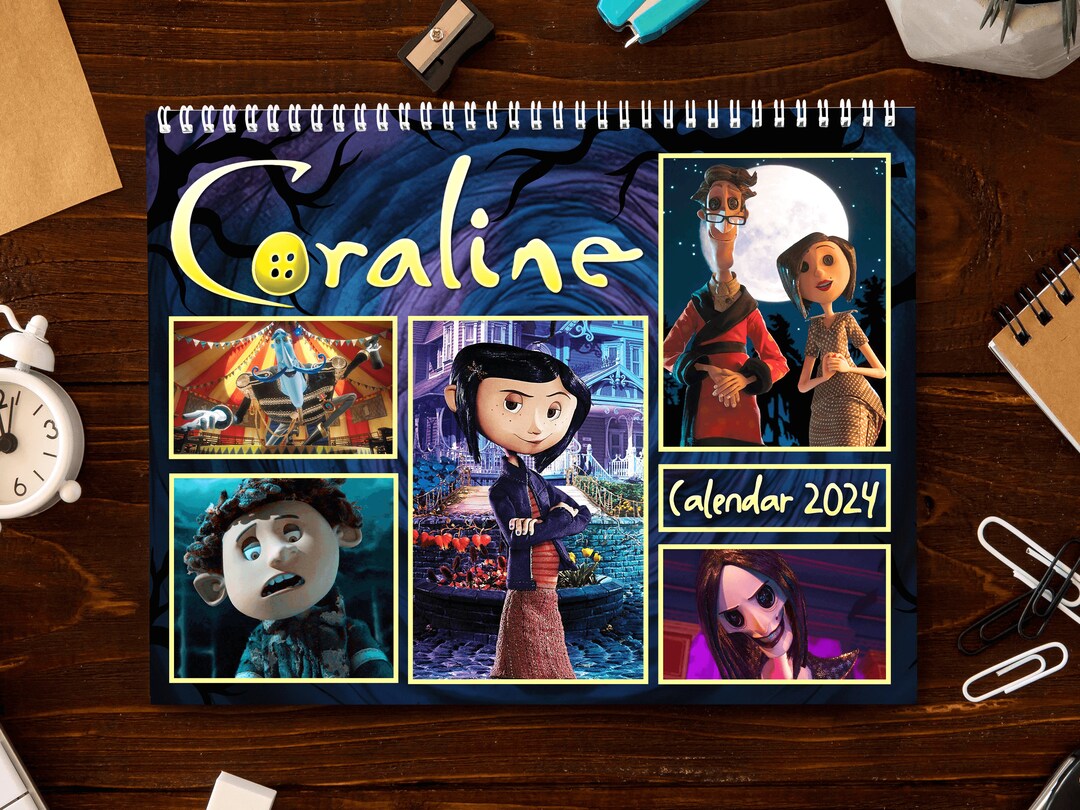 Desktop Calendars 2024 Coraline Planner Wall Aesthetic Decoration