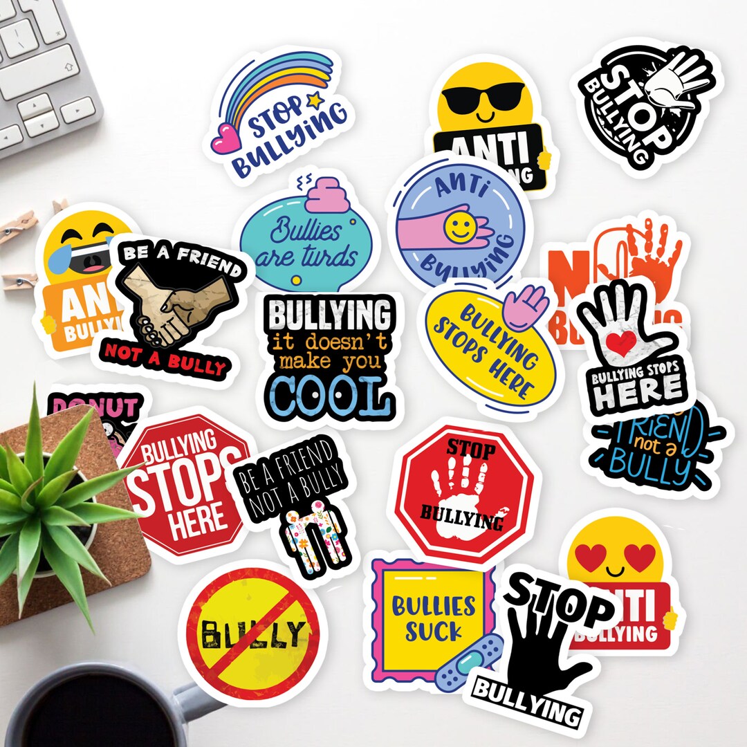 Stickers Pack 20 Pcs Anti Aesthetic Bullying Laptop Vinyl - Etsy