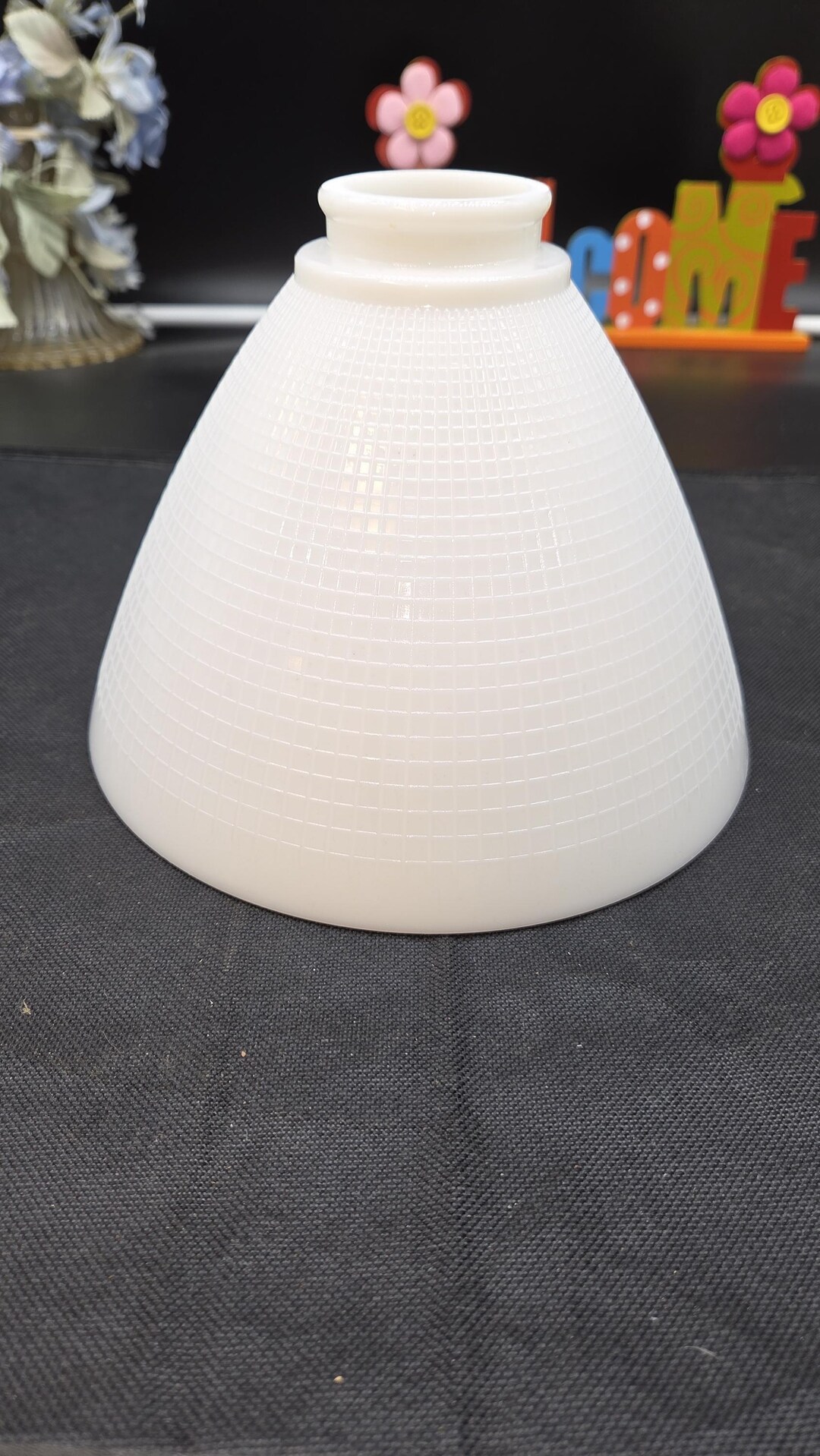 Glass Torchiere Diffuser Milk Glass Lamp Shade Vintage Reflector Torchiere 8