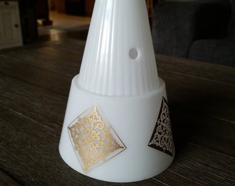 NOS 60s MCM Lamp Shades Medallion Burst Plastic for Pole lamp