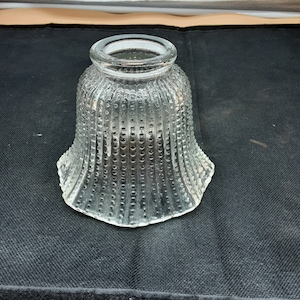 Vintage Glass Ruffled Dotted Lamp Shade: Victorian Style Replacement
