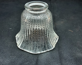 Vintage glass ruffled/dotted lamp shade replacement light shade sconce shade desk lamp shade victorian styling