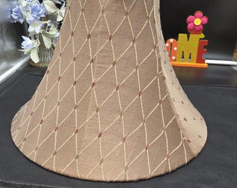 Vintage Beautiful brown lamp shade with diamond design