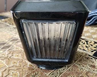 vintage antique glass Black /clear globes shades street light style fixture