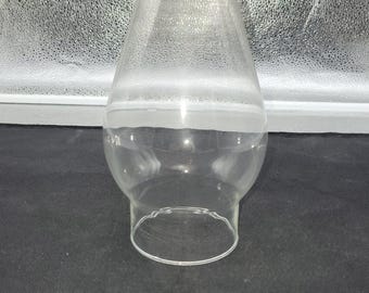 Pie Crust Clear Glass Lamp Chimney  Globe  Top 8.3/4" x 3" #214